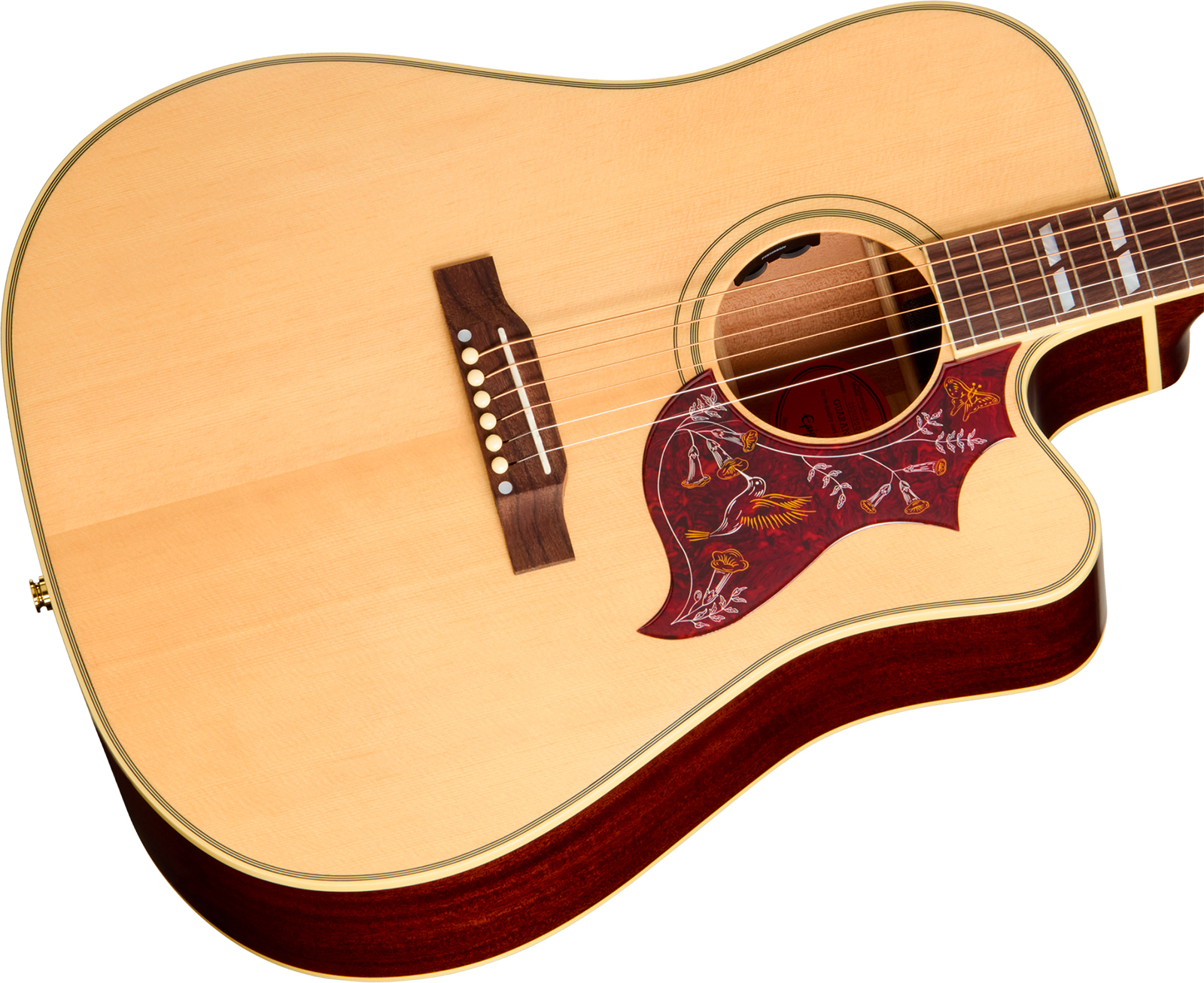 Epiphone Hummingbird Standard Ec Ibg Dreadnought Cw Epicea Acajou Rw - Natural - Folk-Gitarre - Variation 2
