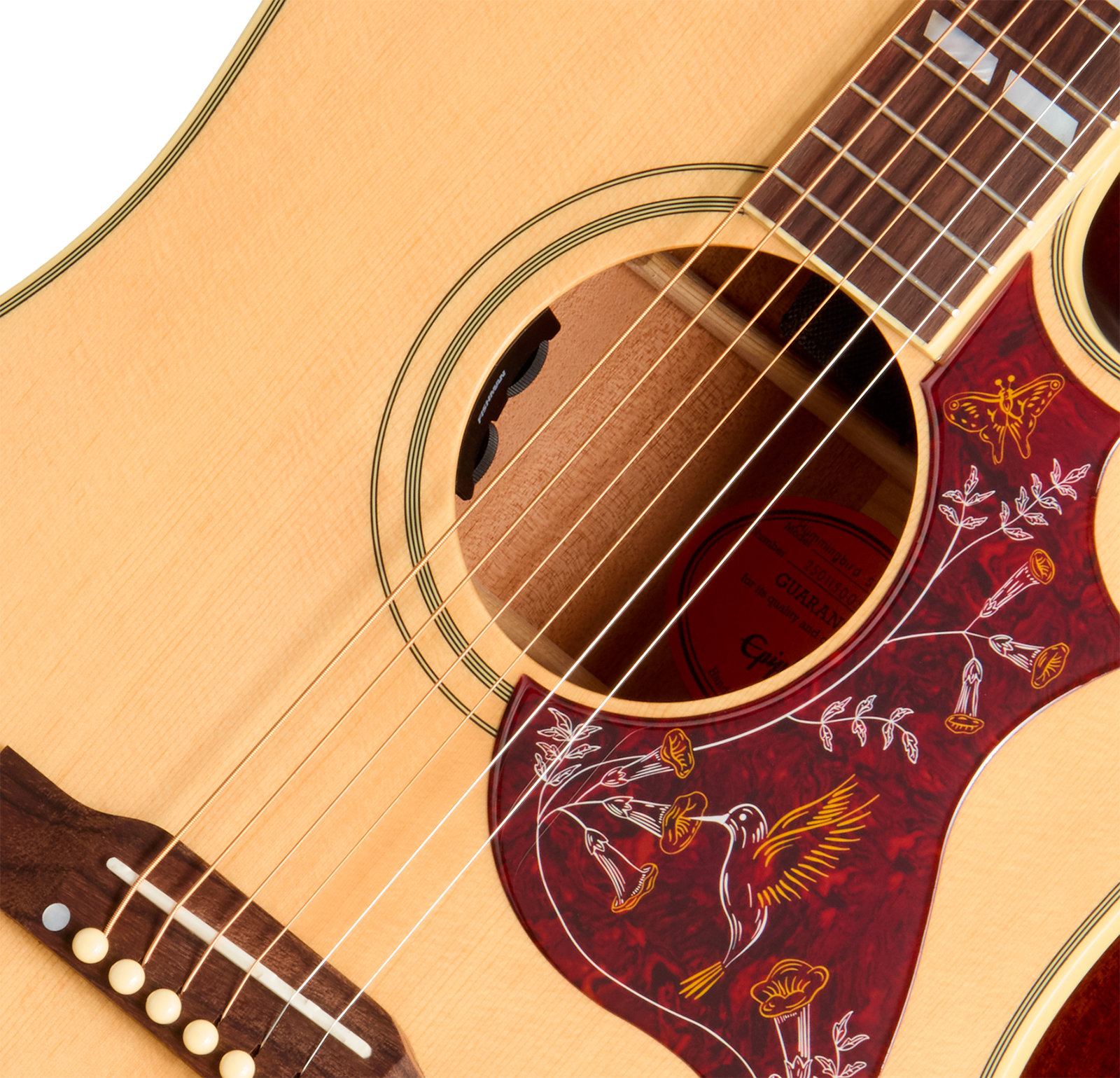 Epiphone Hummingbird Standard Ec Ibg Dreadnought Cw Epicea Acajou Rw - Natural - Folk-Gitarre - Variation 3