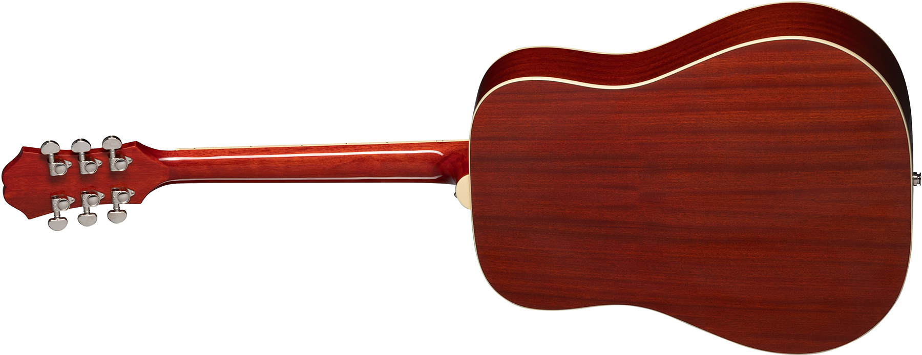 Epiphone Hummingbird Studio Dreadnought Epicea Acajou Pf - Faded Cherry - Elektroakustische Gitarre - Variation 1