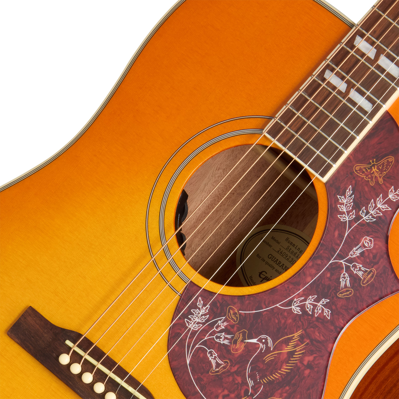 Epiphone Hummingbird Studio Ibg Dreadnought Epicea Acajou Rw - Heritage Cherry Sunburst - Folk-Gitarre - Variation 2