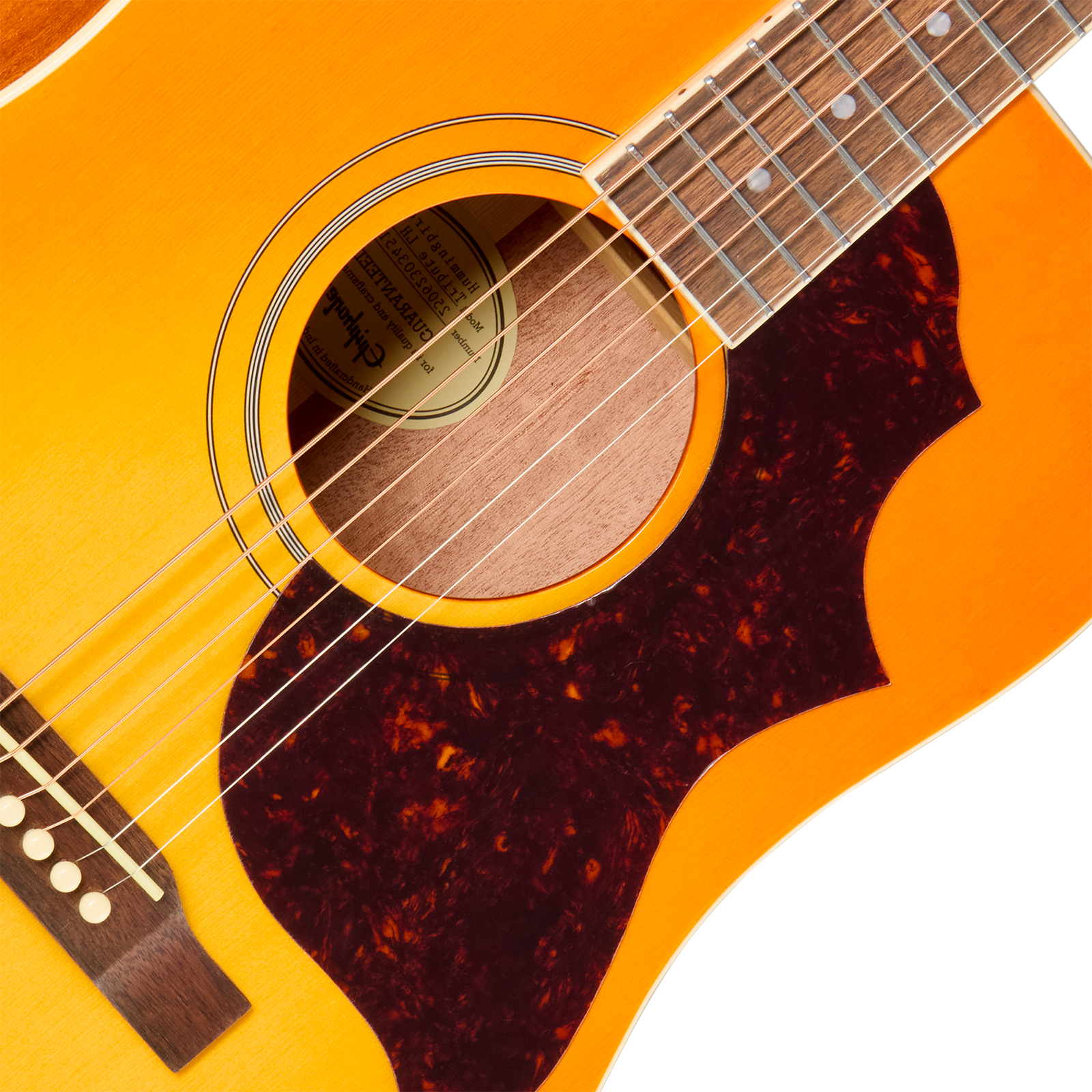 Epiphone Hummingbird Tribute Dreadnought Shsc Epicea Acajou Lau - Heritage Sunburst - Folk-Gitarre - Variation 2