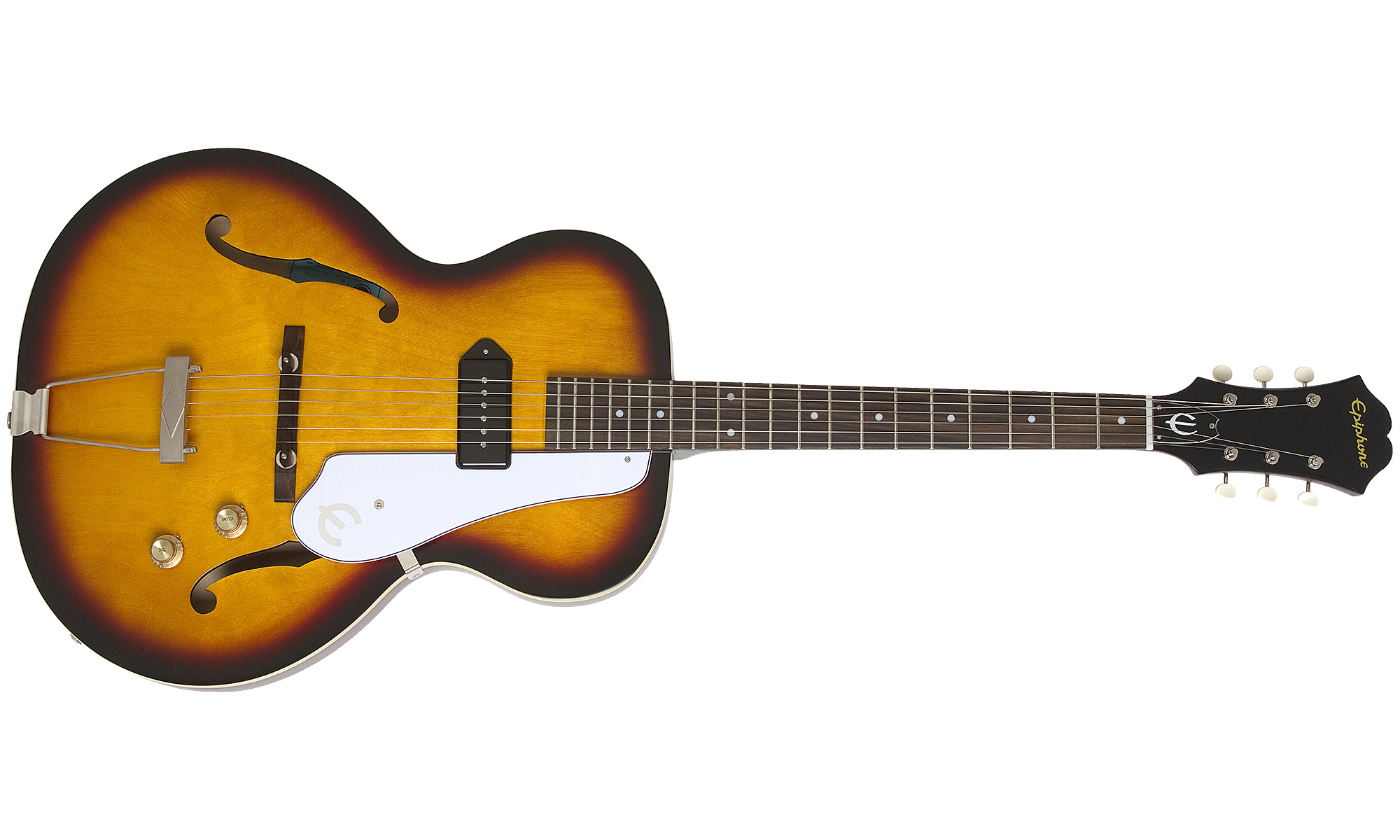 Epiphone Inspired By 1966 Century 2016 - Aged Gloss Vintage Sunburst - Semi-Hollow E-Gitarre - Variation 1