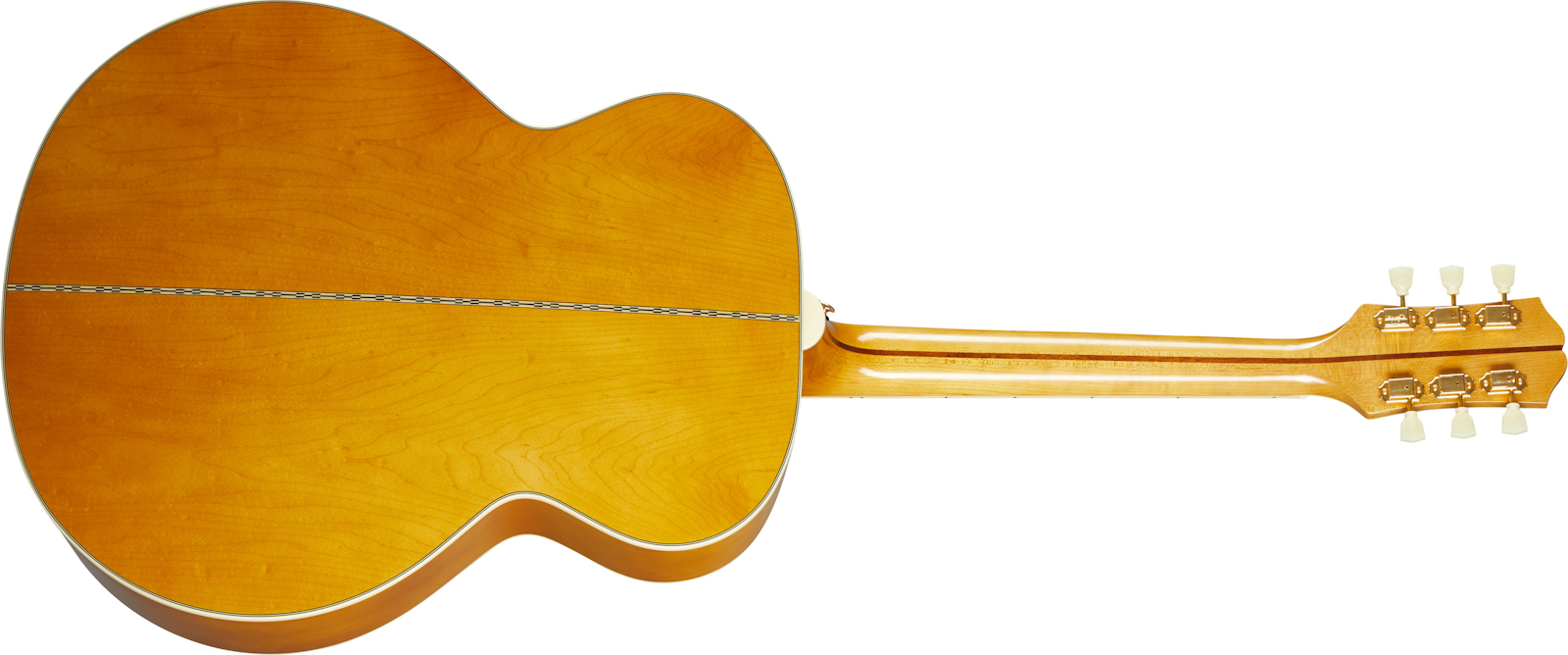 Epiphone J-200 Inspired By Gibson Jumbo Epicea Erable Lau - Aged Antique Natural - Elektroakustische Gitarre - Variation 1
