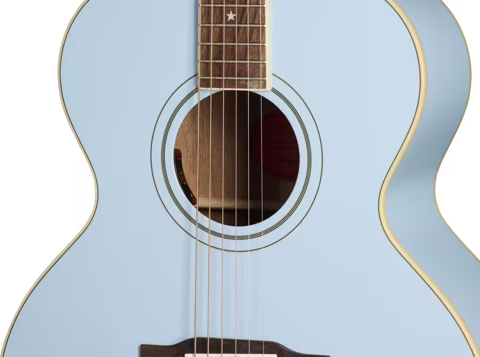 Epiphone J180 Ls Inspired By Jumbo Epicea Acajou Lau - Frost Blue - Folk-Gitarre - Variation 2