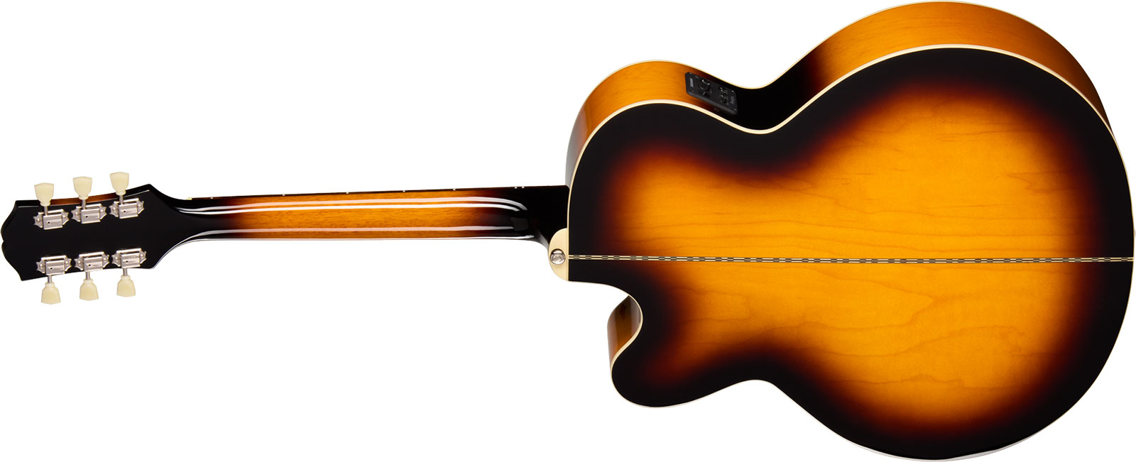 Epiphone J200 Studio Ec Ibg Jumbo Cw Epicea Acajou Rw - Vintage Sunburst - Folk-Gitarre - Variation 1