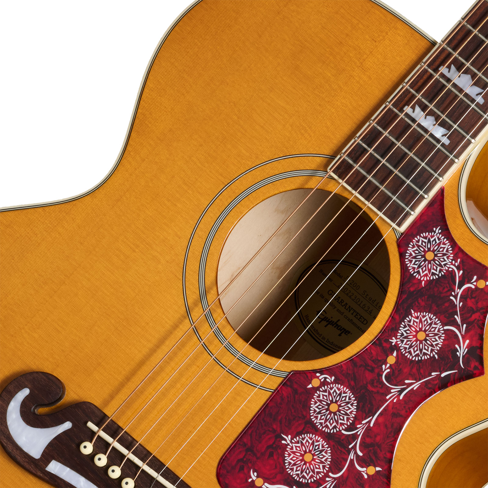 Epiphone J200 Studio Ec Ibg Jumbo Cw Epicea Acajou Rw - Natural - Folk-Gitarre - Variation 2