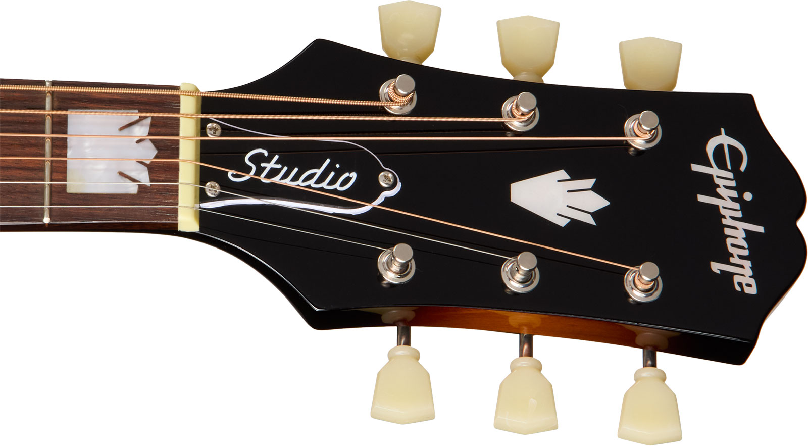 Epiphone J200 Studio Ec Ibg Jumbo Cw Epicea Acajou Rw - Vintage Sunburst - Folk-Gitarre - Variation 5