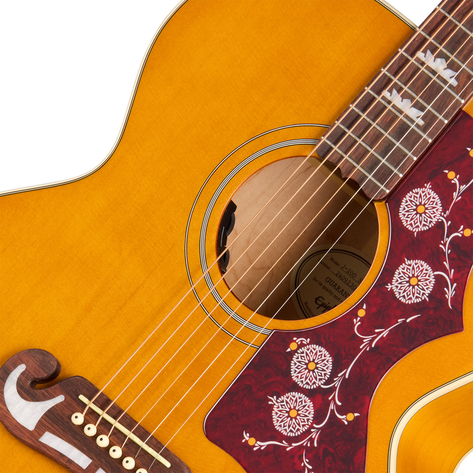 Epiphone J200 Studio Lh Gaucher Ibg Jumbo Epicea Acajou Rw - Natural - Folk-Gitarre - Variation 2