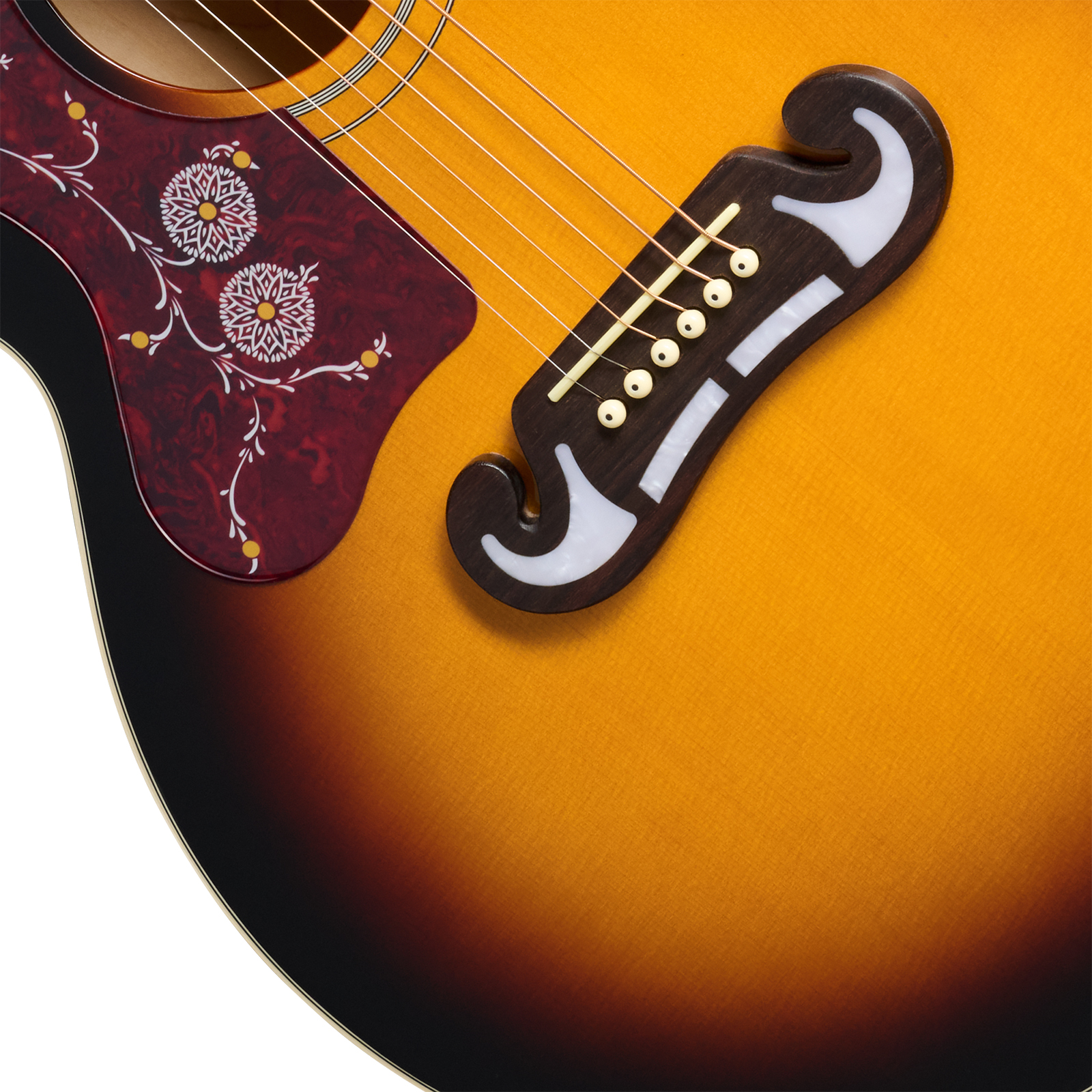 Epiphone J200 Studio Lh Gaucher Ibg Jumbo Epicea Acajou Rw - Vintage Sunburst - Folk-Gitarre - Variation 3