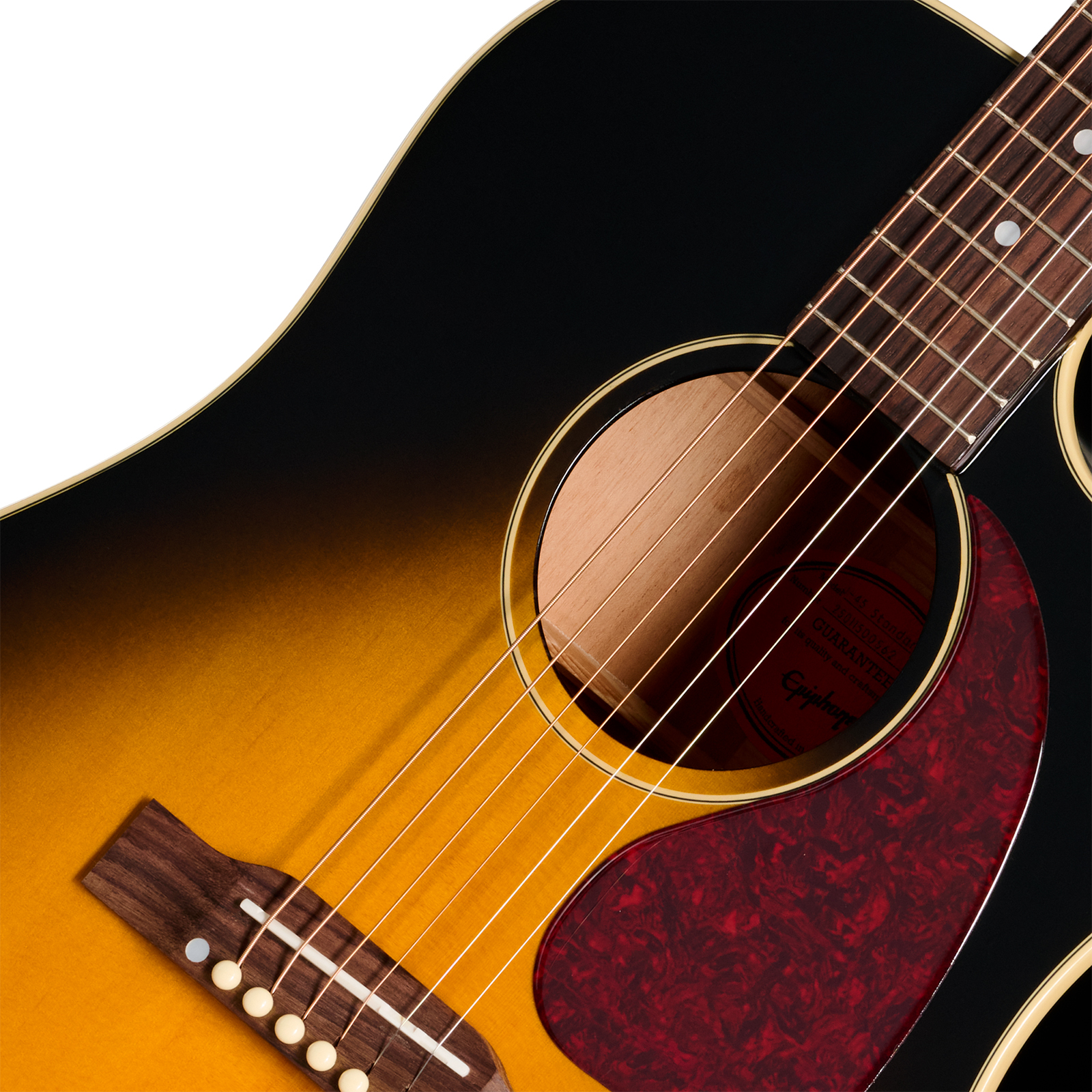 Epiphone J45 Standard Ec Ibg Dreadnought Cw Epicea Acajou Rw - Vintage Sunburst - Folk-Gitarre - Variation 3