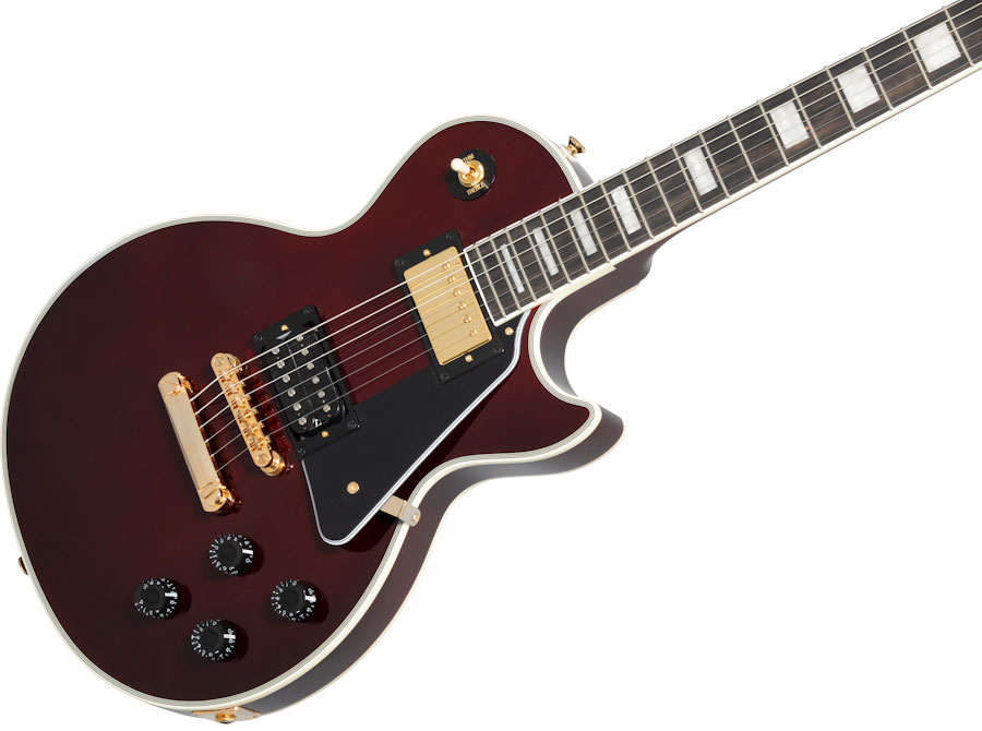 Epiphone Jerry Cantrell Les Paul Custom Wino Signature 2h Ht Eb - Wine Red - Single-Cut-E-Gitarre - Variation 3