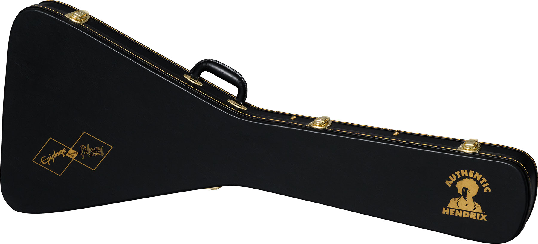 Epiphone Jimi Hendrix Flying V Love Drops Signature 2h Gibson Trem Lau - Ebony - Signature-E-Gitarre - Variation 5