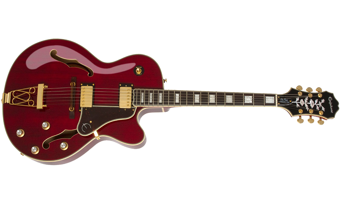 Epiphone Joe Pass Emperor Ii Pro 2018 Signature Hh Ht Pf - Wine Red - Hollowbody E-Gitarre - Variation 1