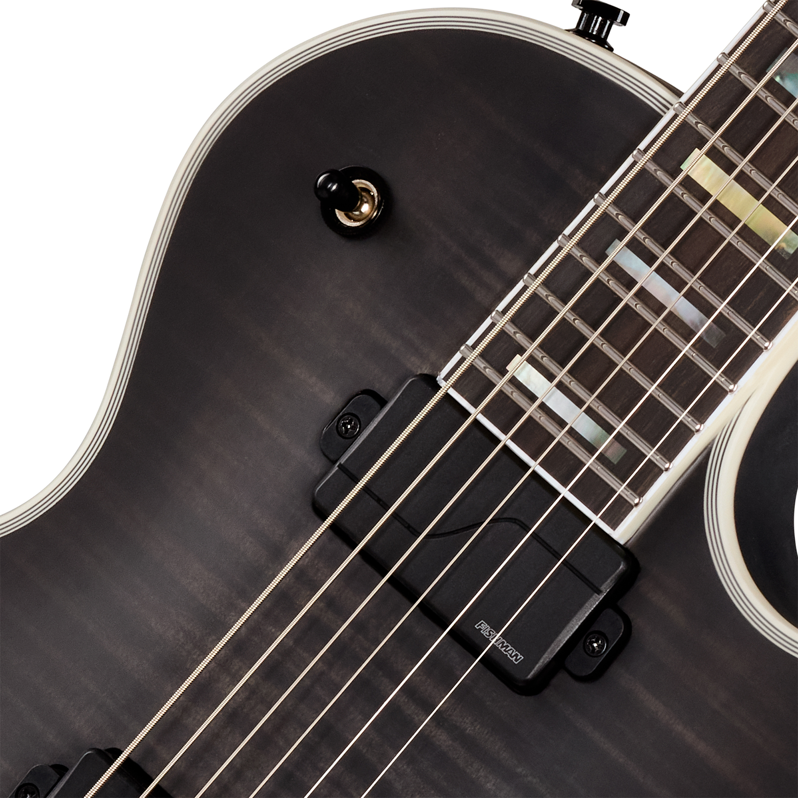 Epiphone Les Paul Baritone Prophecy Modern 2h Fishman Fluence Ht Eb - Obsidian Storm Satin - Bariton E-Gitarre - Variation 2