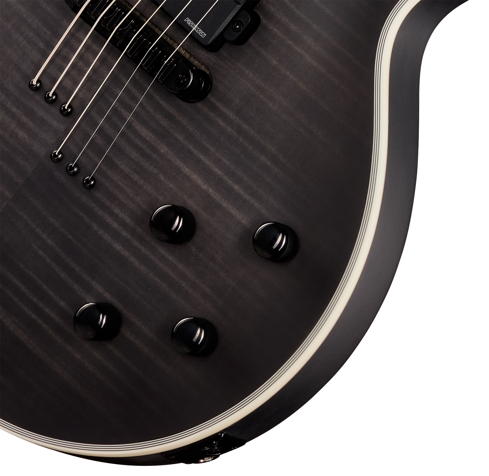 Epiphone Les Paul Baritone Prophecy Modern 2h Fishman Fluence Ht Eb - Obsidian Storm Satin - Bariton E-Gitarre - Variation 3