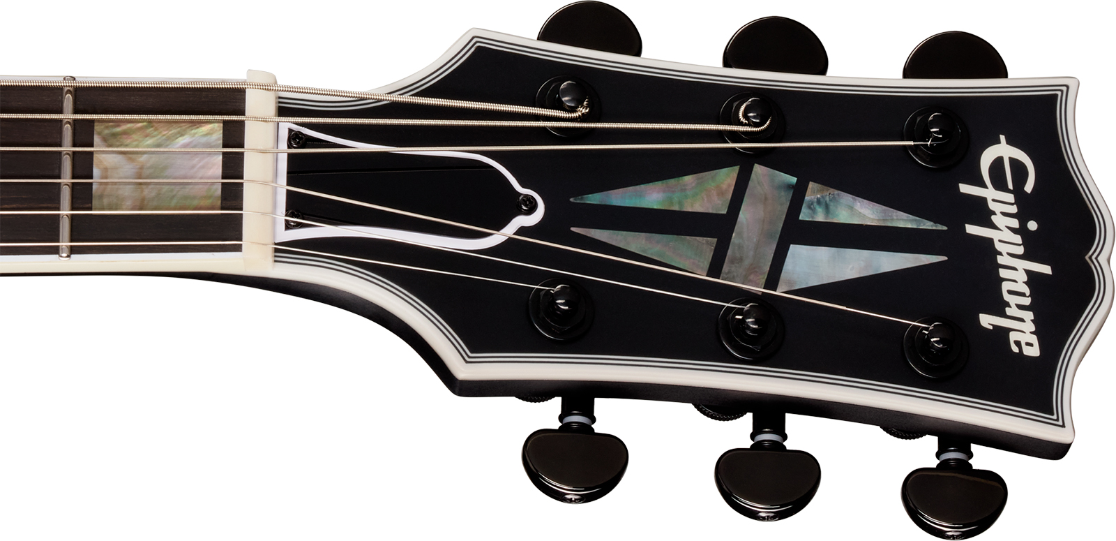 Epiphone Les Paul Baritone Prophecy Modern 2h Fishman Fluence Ht Eb - Obsidian Storm Satin - Bariton E-Gitarre - Variation 5