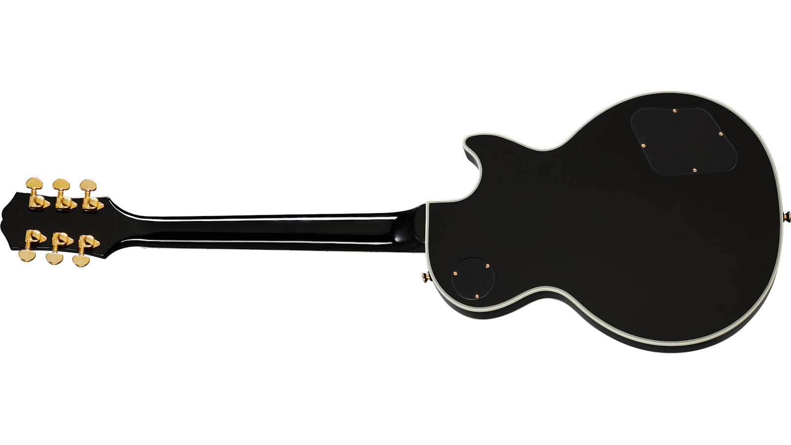 Epiphone Les Paul Custom Lh Gaucher 2h Ht Eb - Ebony - E-Gitarre für Linkshänder - Variation 1