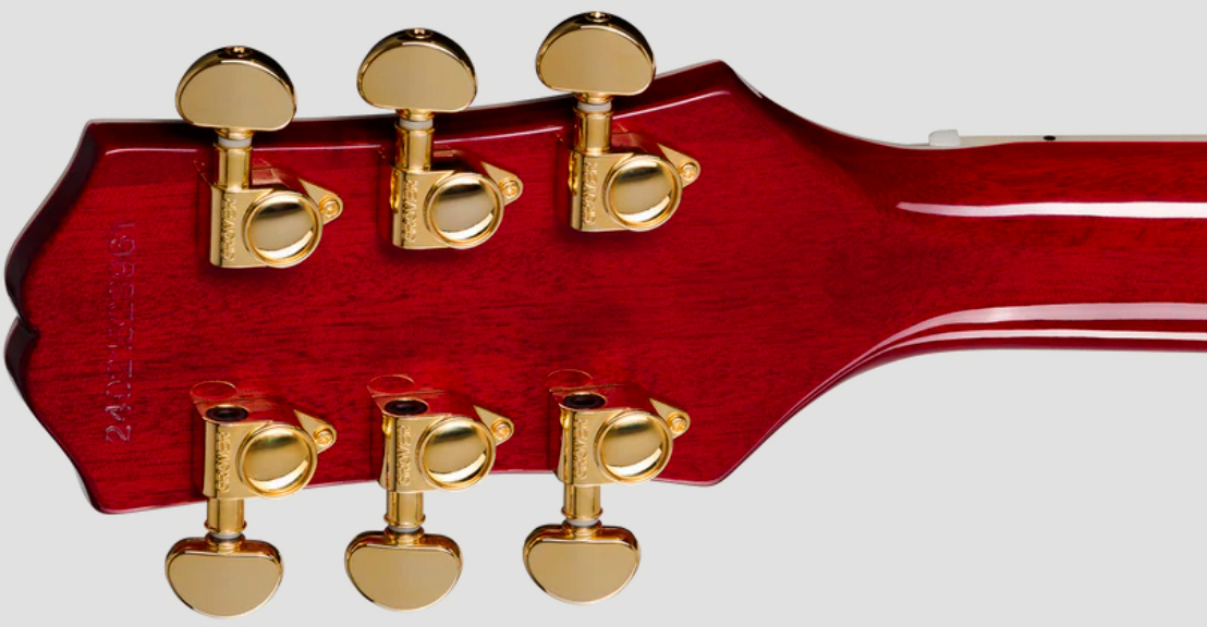 Epiphone Les Paul Custom Ibg Ltd 2h Ht Eb - Heritage Cherry Sunburst - Single-Cut-E-Gitarre - Variation 4