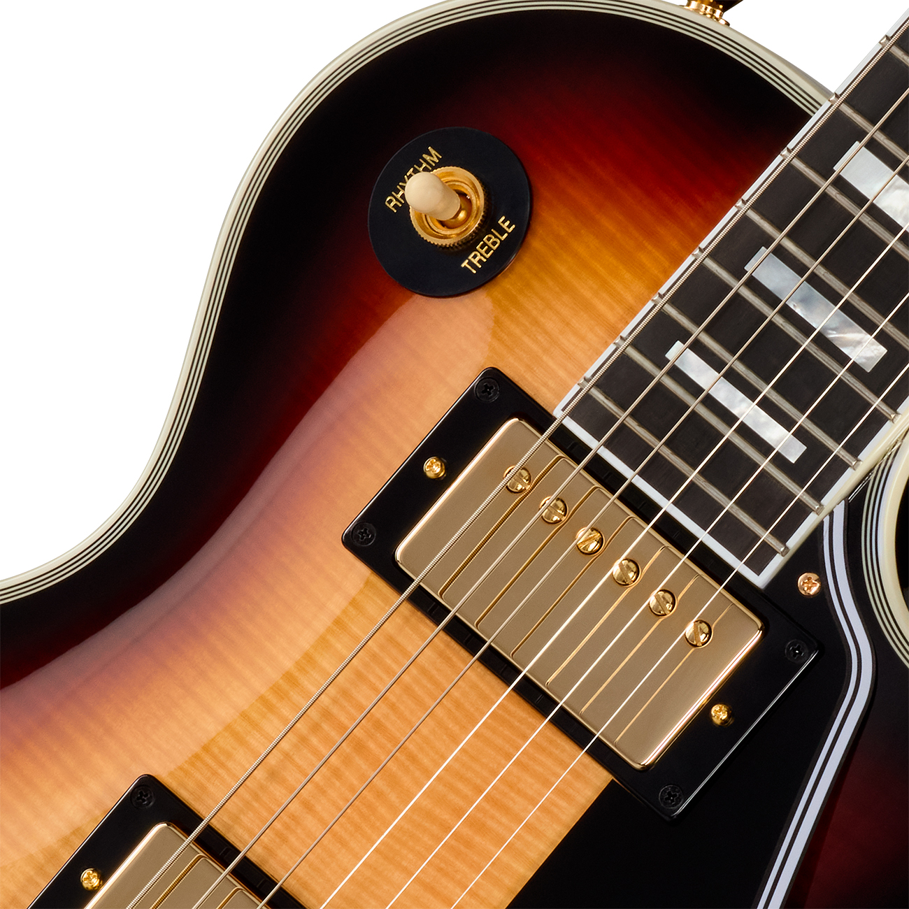 Epiphone Les Paul Custom Igc 2h Gibson Ht Eb - Sedona Burst - Single-Cut-E-Gitarre - Variation 2