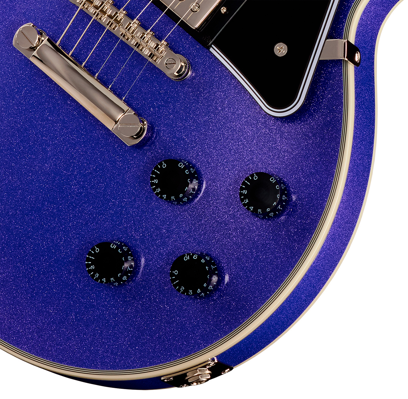 Epiphone Les Paul Custom Igc 2h Gibson Ht Eb - Amethyst Sparkle - Single-Cut-E-Gitarre - Variation 3