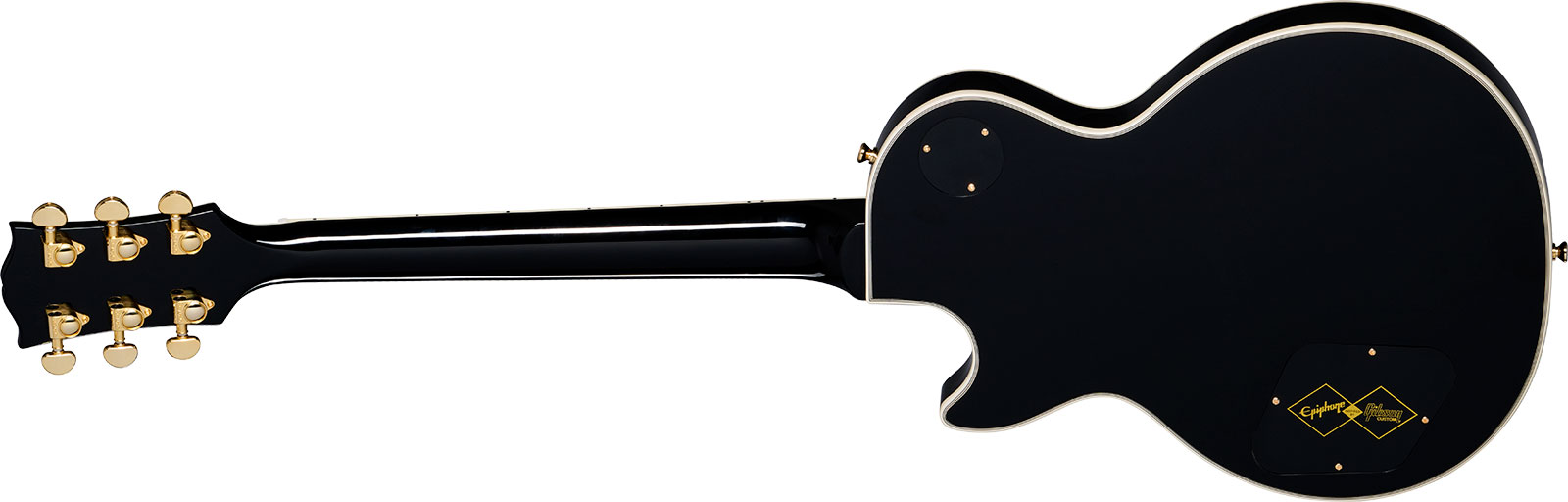 Epiphone Les Paul Custom Inspired By 2h Ht Eb - Ebony - Single-Cut-E-Gitarre - Variation 1