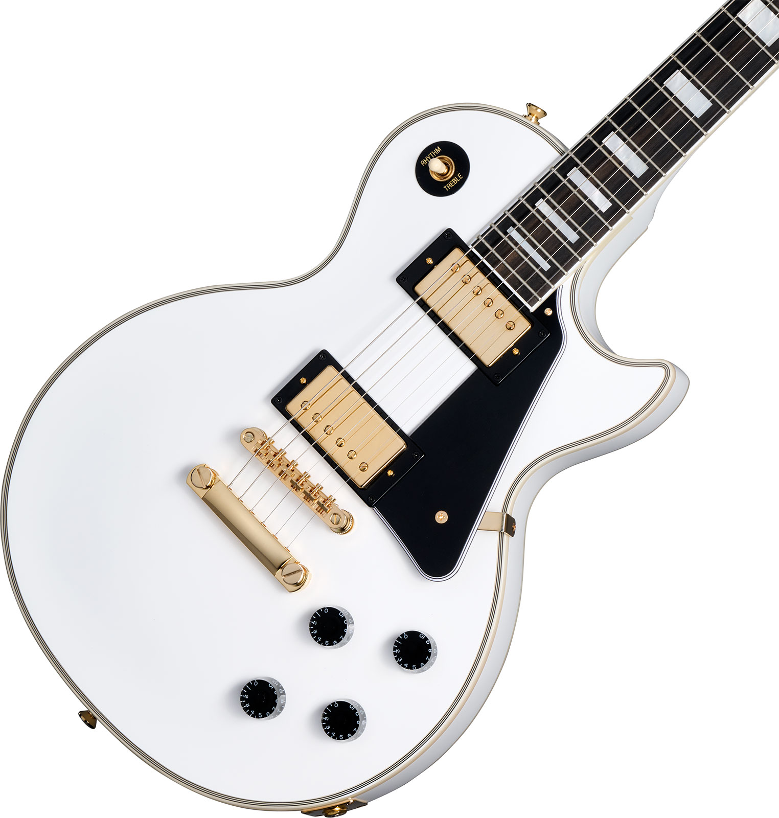 Epiphone Les Paul Custom Inspired By 2h Ht Eb - Alpine White - Single-Cut-E-Gitarre - Variation 3