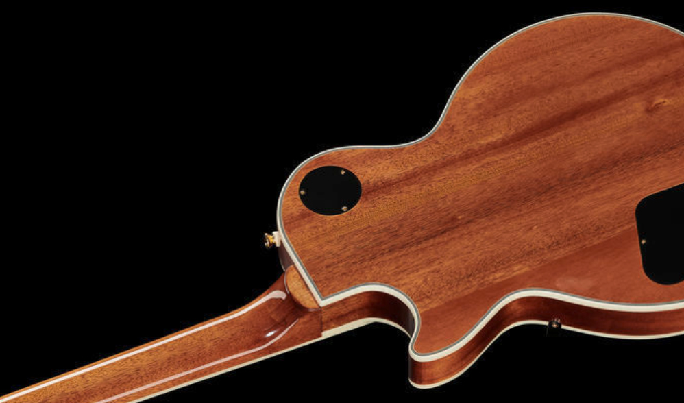 Epiphone Les Paul Custom Koa 2h Ht Eb - Natural - Single-Cut-E-Gitarre - Variation 2