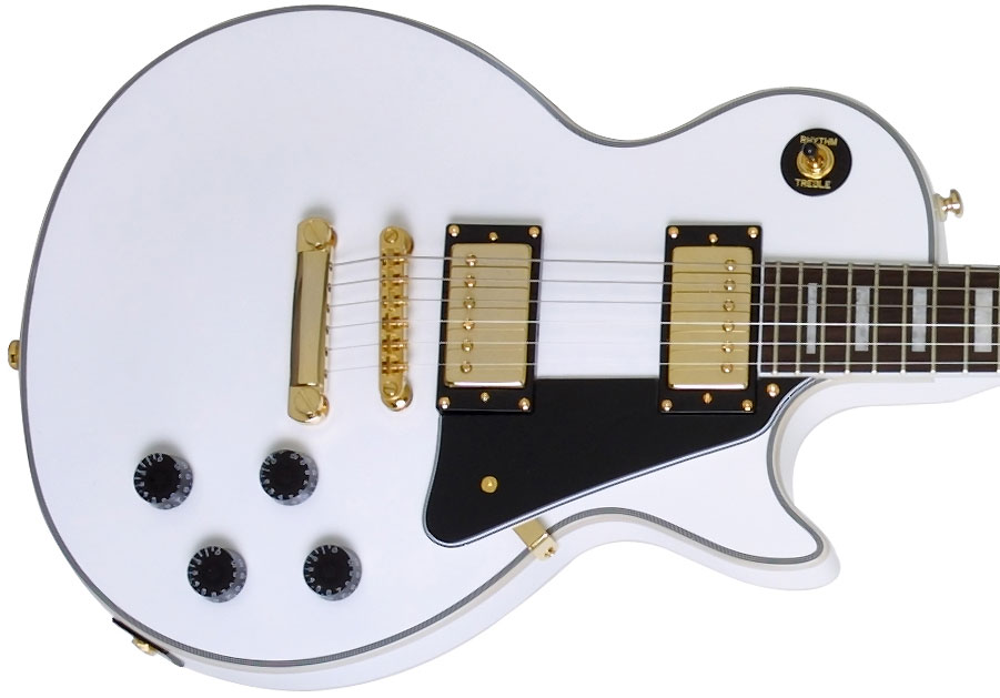 Epiphone Les Paul Custom Pro Gh - Alpine White - Single-Cut-E-Gitarre - Variation 2