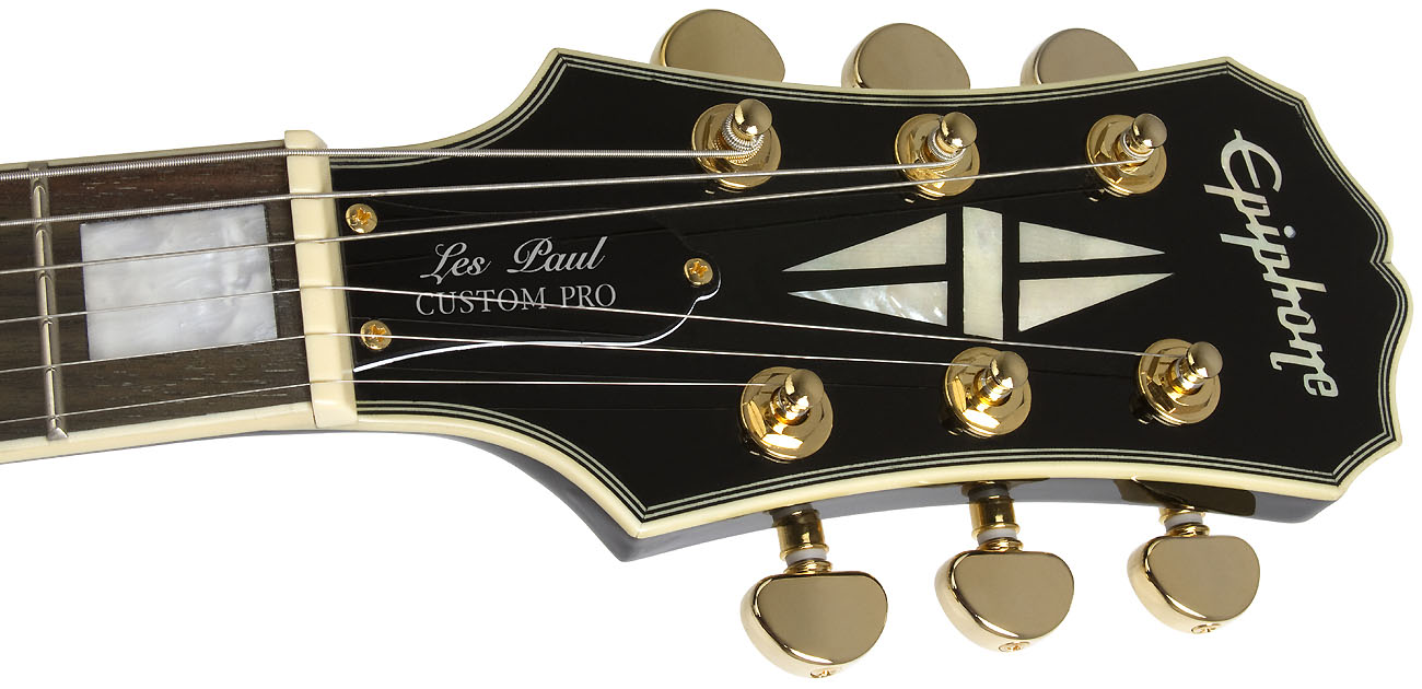 Epiphone Les Paul Custom Pro Gh - Alpine White - Single-Cut-E-Gitarre - Variation 3