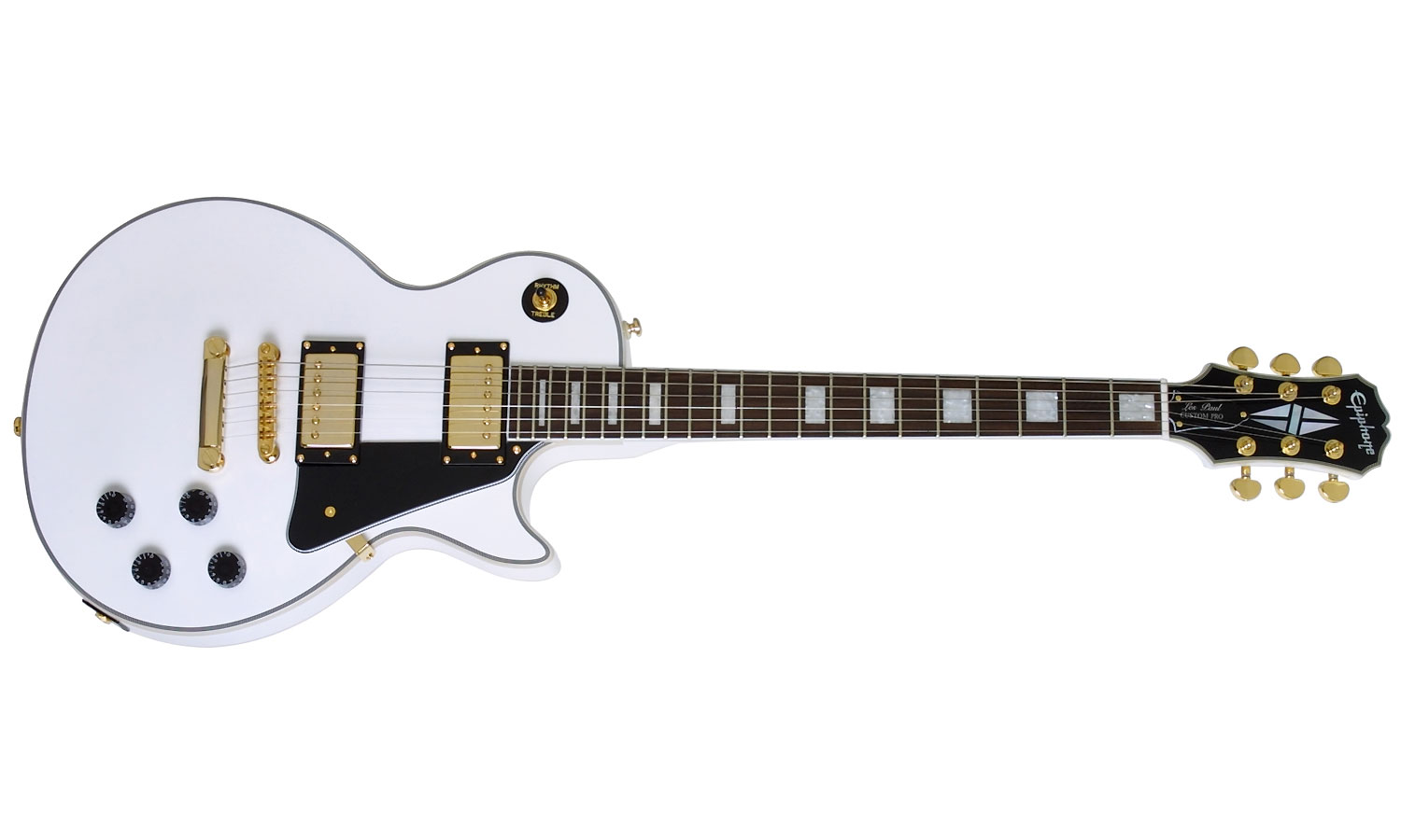 Epiphone Les Paul Custom Pro Gh - Alpine White - Single-Cut-E-Gitarre - Variation 1
