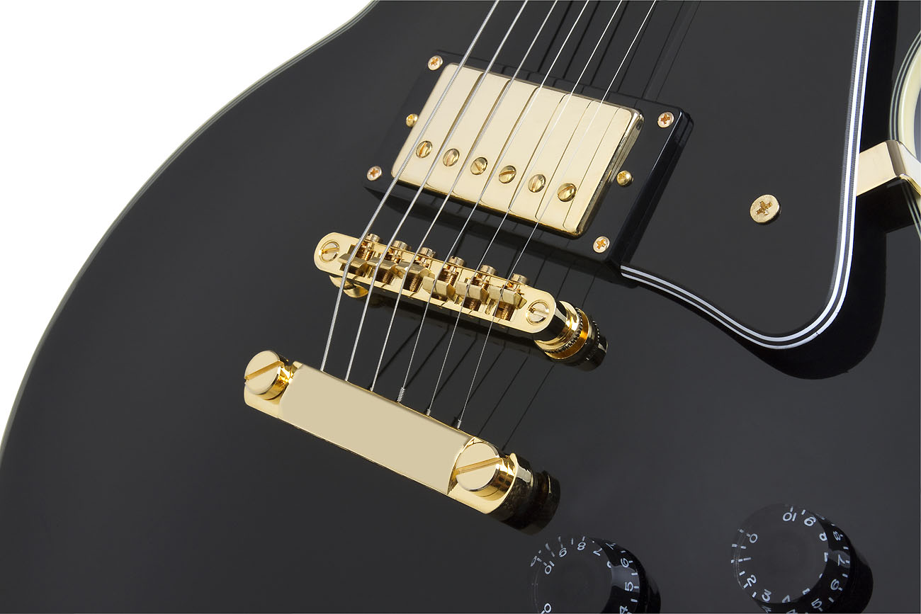 Epiphone Les Paul Custom Pro Gh - Ebony - Single-Cut-E-Gitarre - Variation 2