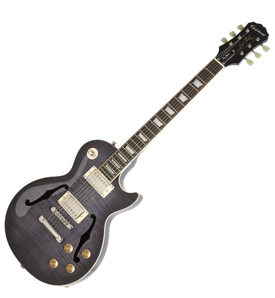 Epiphone Les Paul Es Pro 2016 - Trans Black - Semi-Hollow E-Gitarre - Variation 5