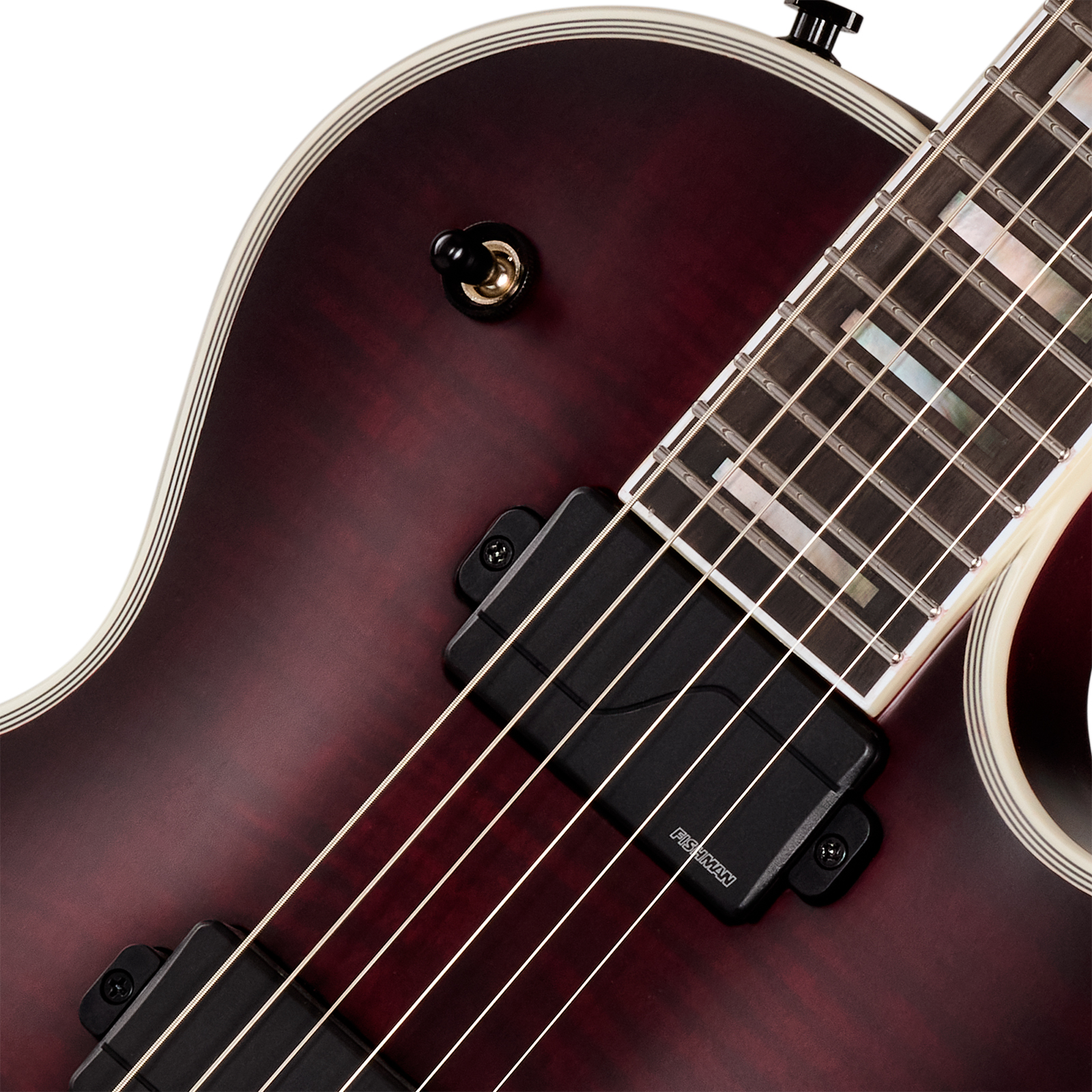 Epiphone Les Paul Prophecy Modern 2h Fishman Fluence Ht Eb - Crimson Fog Satin - Single-Cut-E-Gitarre - Variation 2