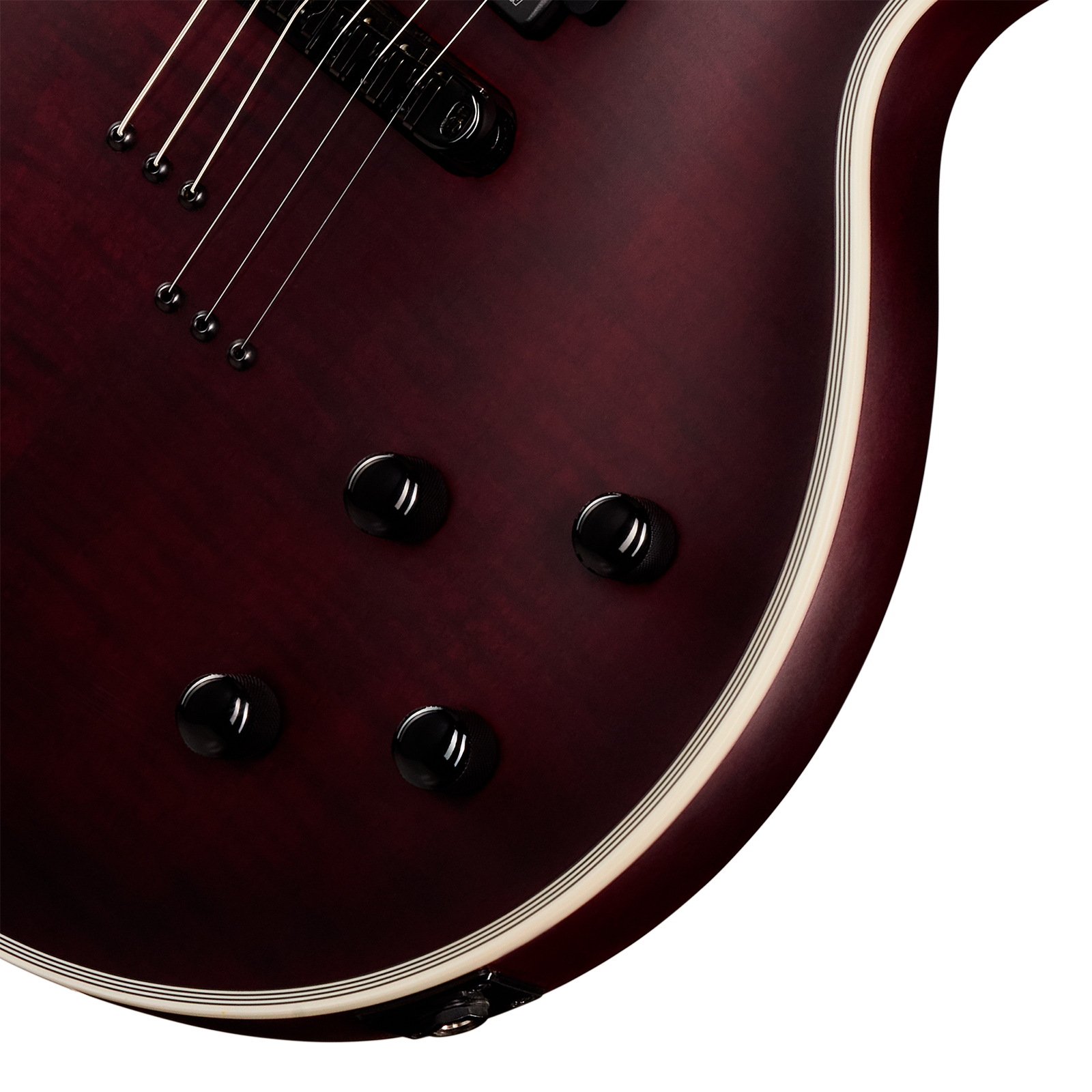 Epiphone Les Paul Prophecy Modern 2h Fishman Fluence Ht Eb - Crimson Fog Satin - Single-Cut-E-Gitarre - Variation 3