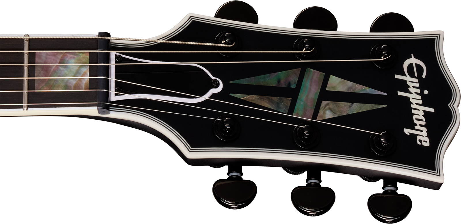 Epiphone Les Paul Prophecy Modern 2h Fishman Fluence Ht Eb - Obsidian Storm Satin - Single-Cut-E-Gitarre - Variation 4