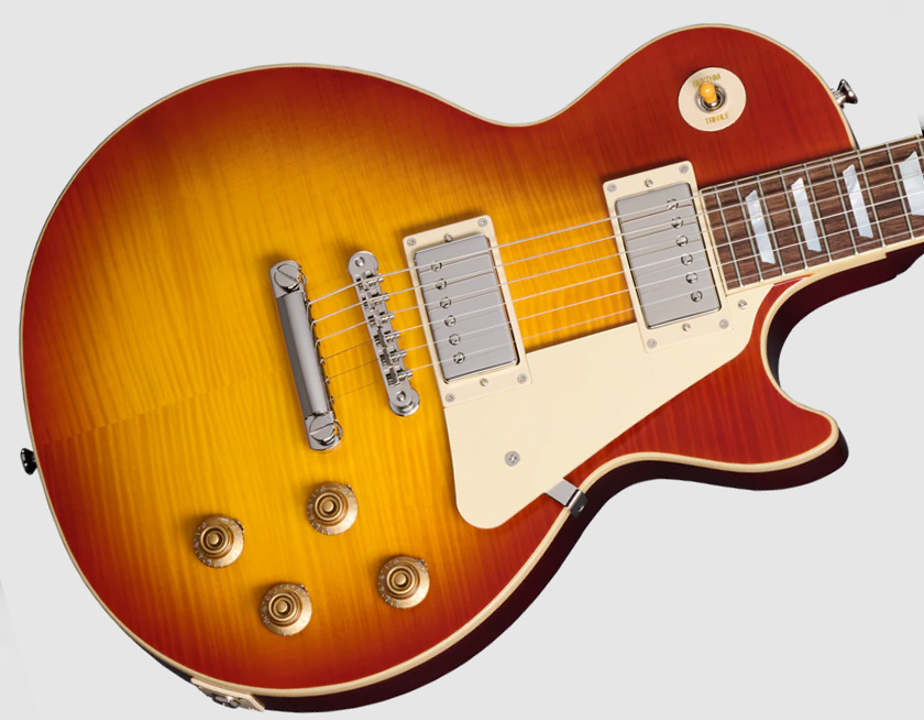 Epiphone Les Paul Standard 1959 Igc 2h Gibson Ht Lau - Washed Cherry Sunburst - Single-Cut-E-Gitarre - Variation 3