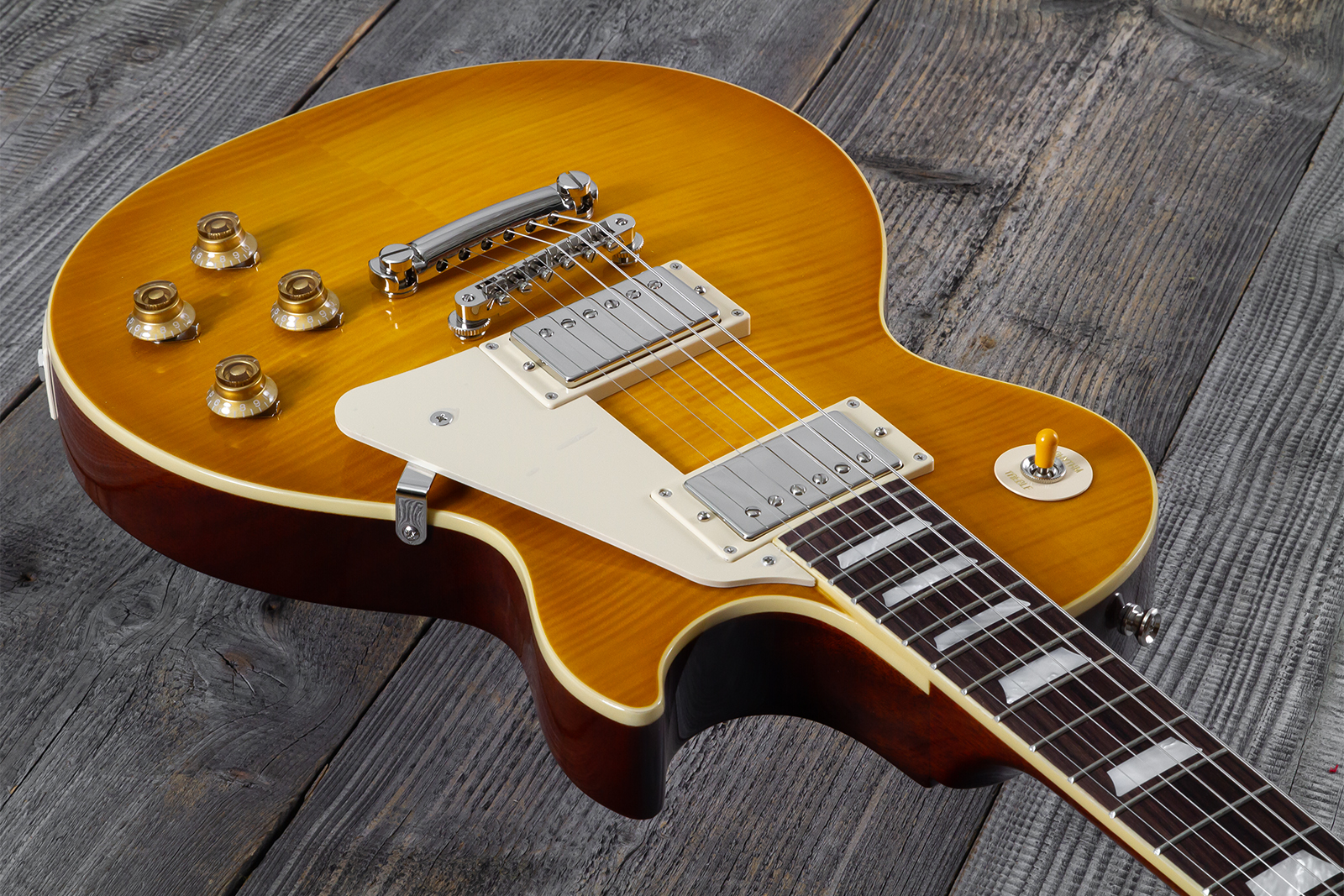Epiphone Les Paul Standard 1959 Reissue Igc 2h Gibson Ht Rw - Lemon Burst - Single-Cut-E-Gitarre - Variation 6