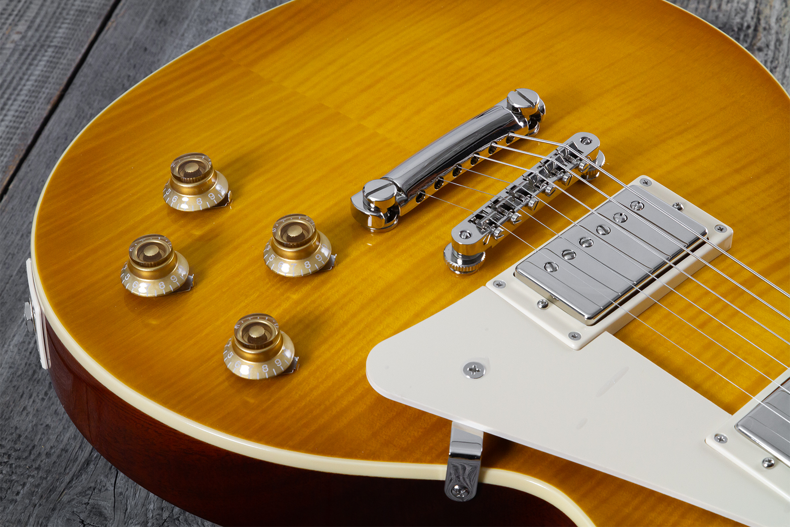 Epiphone Les Paul Standard 1959 Reissue Igc 2h Gibson Ht Rw - Lemon Burst - Single-Cut-E-Gitarre - Variation 7