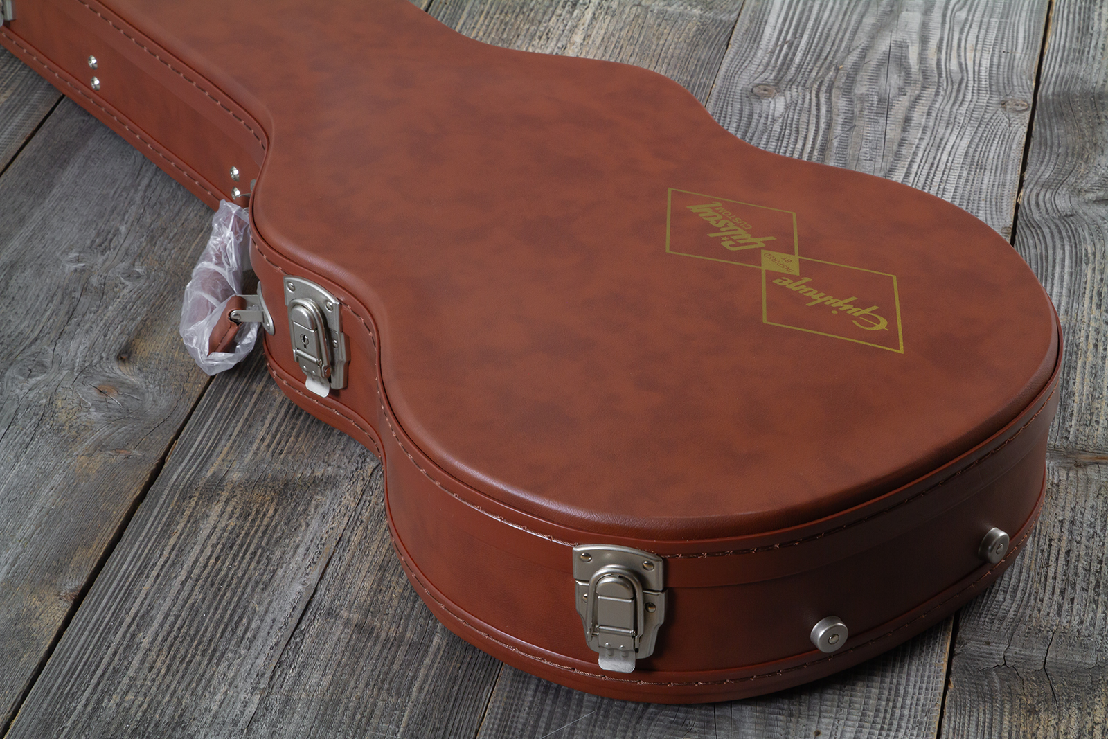 Epiphone Les Paul Standard 1960 Reissue Igc 2h Gibson Ht Rw - Washed Burgundy - Single-Cut-E-Gitarre - Variation 9