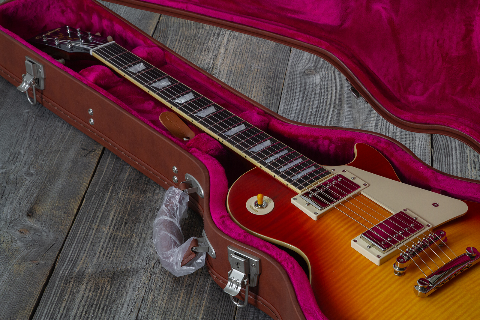 Epiphone Les Paul Standard 1960 Reissue Igc 2h Gibson Ht Rw - Tangerine Burst - Single-Cut-E-Gitarre - Variation 15