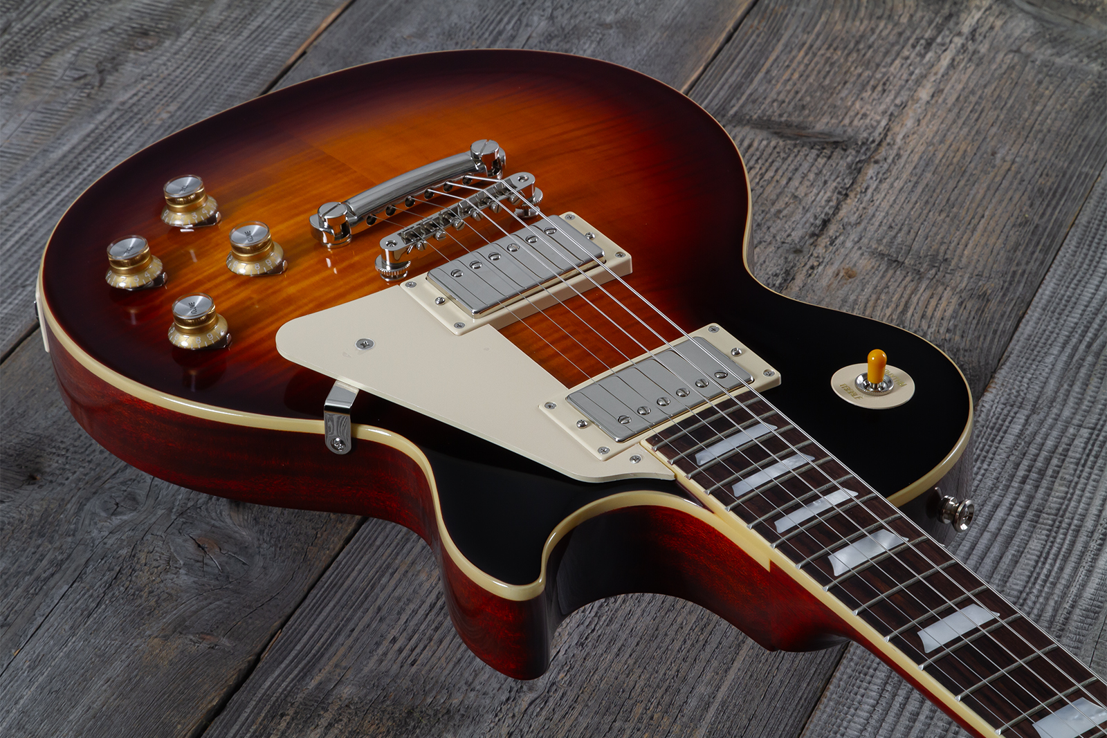 Epiphone Les Paul Standard 1960 Reissue Igc 2h Gibson Ht Rw - Washed Burgundy - Single-Cut-E-Gitarre - Variation 2