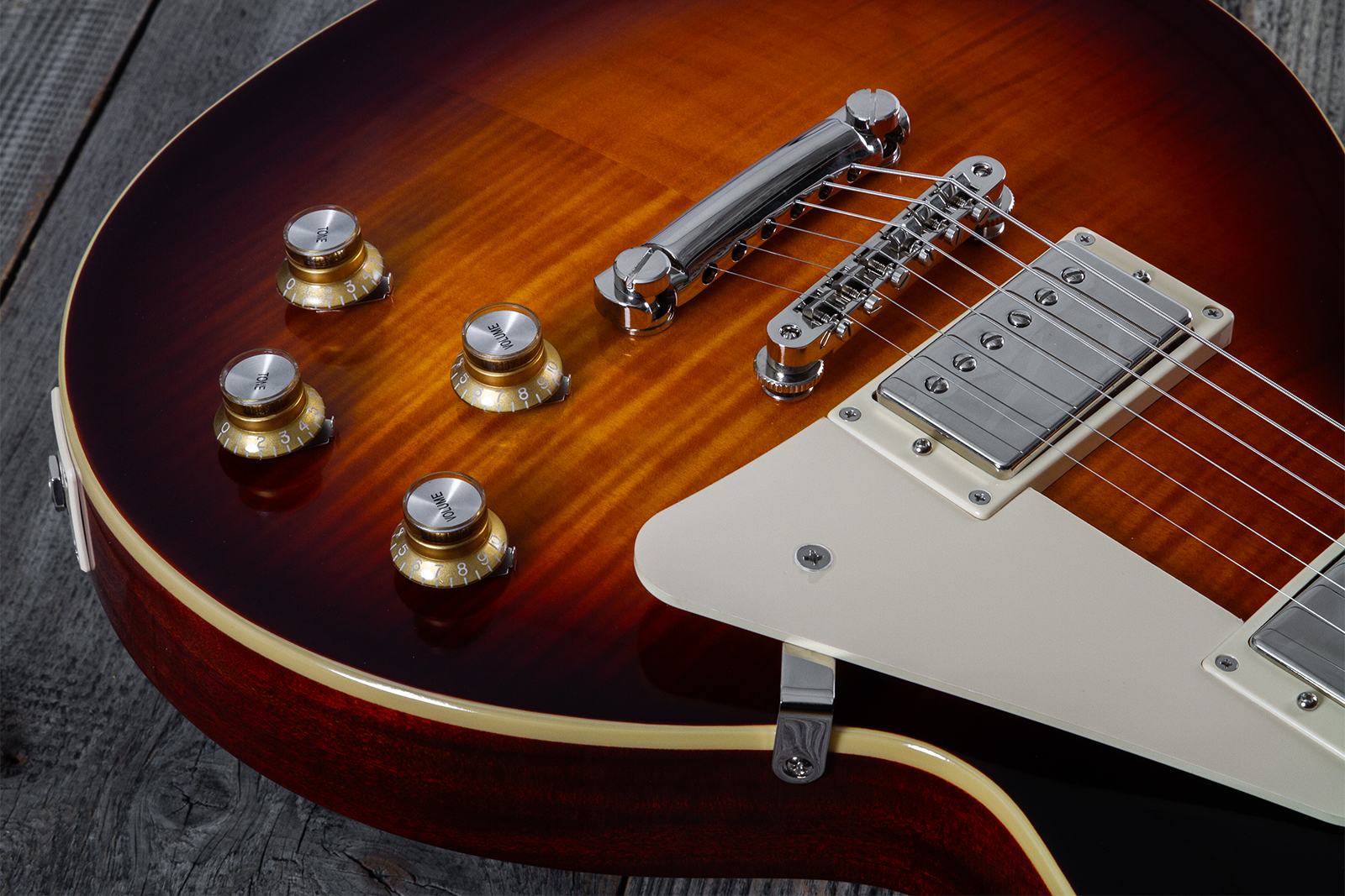 Epiphone Les Paul Standard 1960 Reissue Igc 2h Gibson Ht Rw - Washed Burgundy - Single-Cut-E-Gitarre - Variation 3