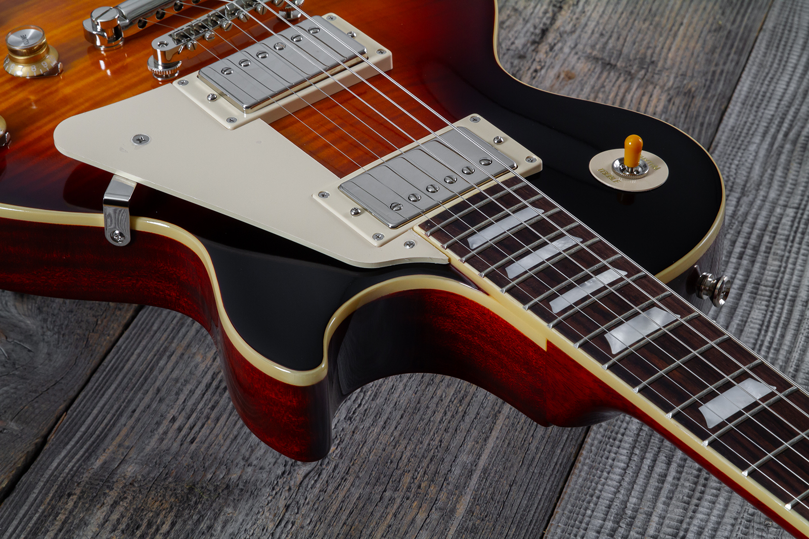 Epiphone Les Paul Standard 1960 Reissue Igc 2h Gibson Ht Rw - Washed Burgundy - Single-Cut-E-Gitarre - Variation 4