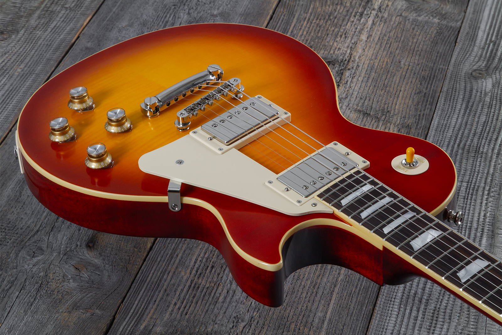Epiphone Les Paul Standard 1960 Reissue Igc 2h Gibson Ht Rw - Tangerine Burst - Single-Cut-E-Gitarre - Variation 8