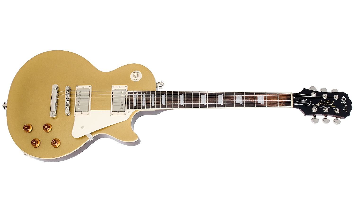 Epiphone Les Paul Standard Hh Ht Pf - Metallic Gold - Single-Cut-E-Gitarre - Variation 1