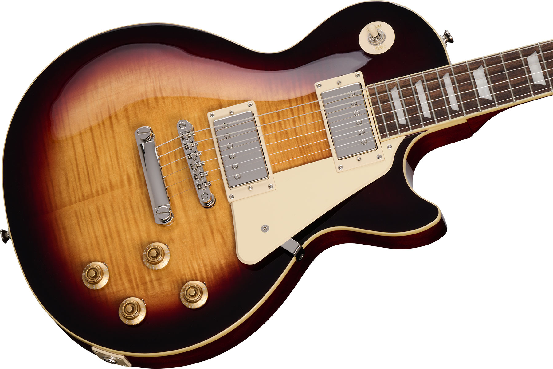 Epiphone Les Paul Standard 50s Figured Insp. By Gibson 2h Ht Lau - Bourbon Burst - Single-Cut-E-Gitarre - Variation 3