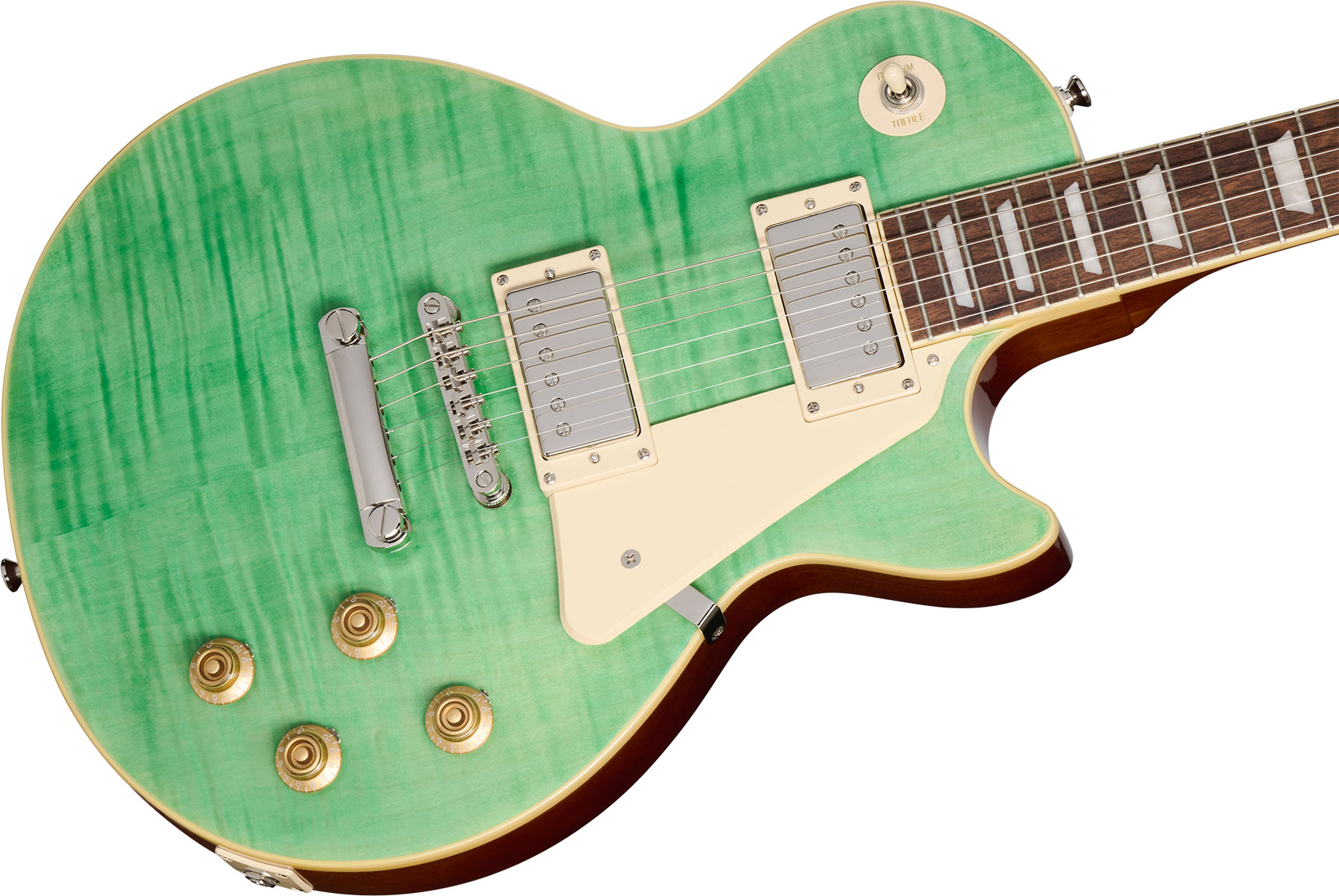 Epiphone Les Paul Standard 50s Figured Insp. By Gibson Original 2h Ht Lau - Seafoam Green - Single-Cut-E-Gitarre - Variation 3