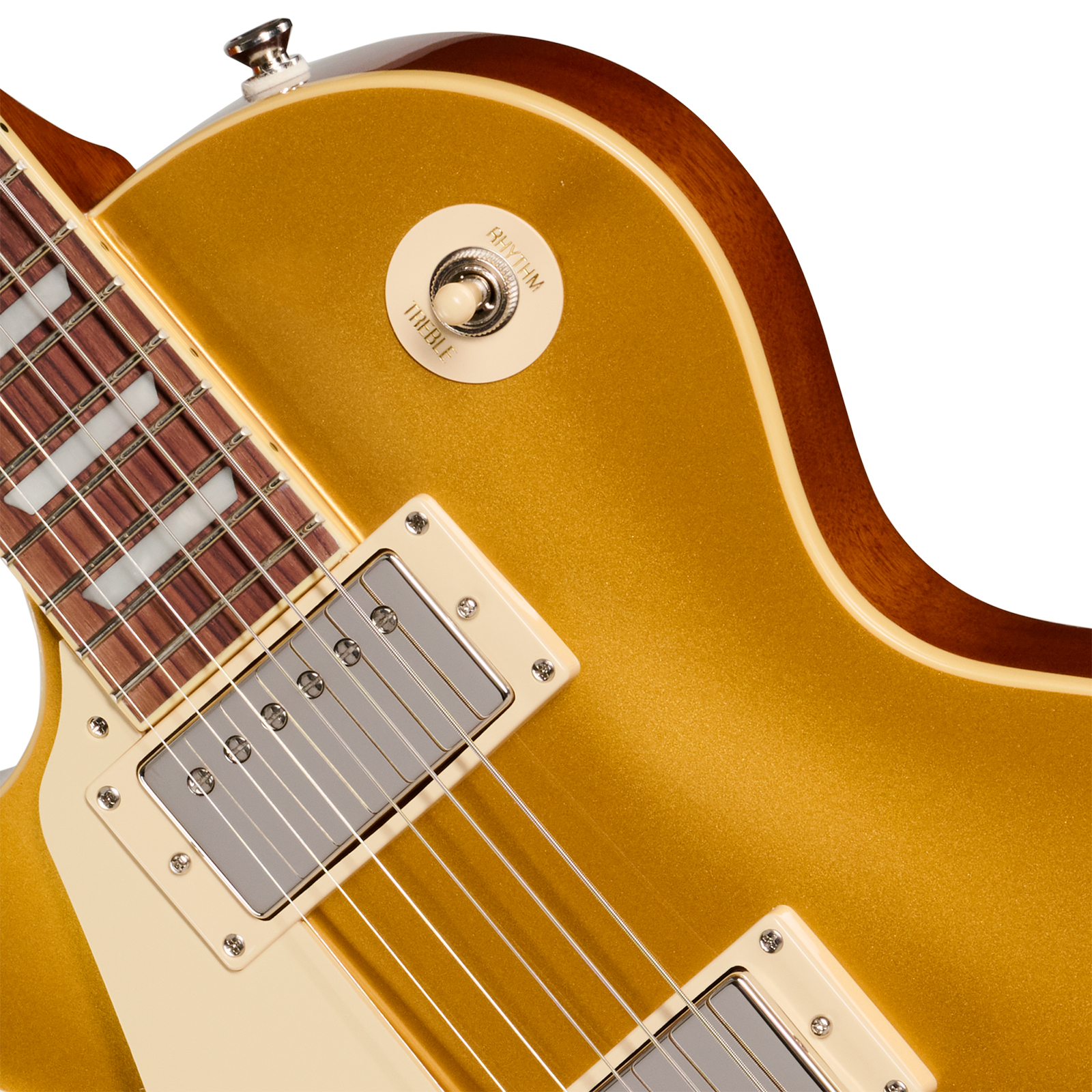 Epiphone Les Paul Standard 50s Lh Ibg Gaucher Original 2h Ht Rw - Goldtop - Single-Cut-E-Gitarre - Variation 2
