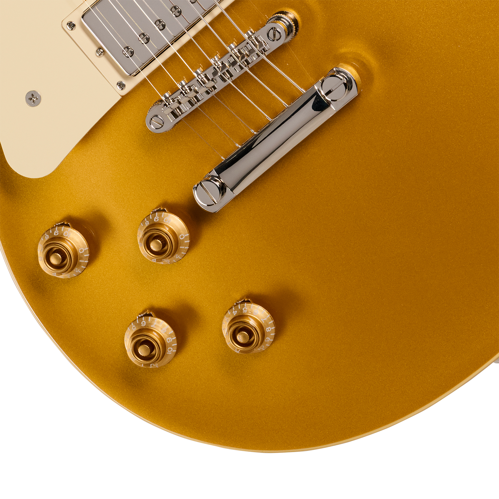 Epiphone Les Paul Standard 50s Lh Ibg Gaucher Original 2h Ht Rw - Goldtop - Single-Cut-E-Gitarre - Variation 3