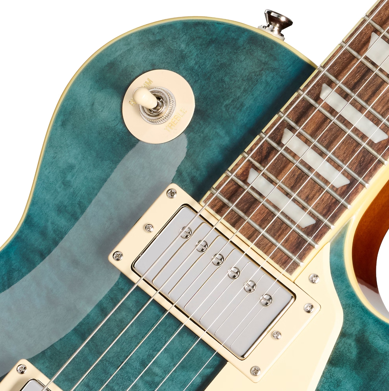 Epiphone Les Paul Standard 60s Quilt Top Ltd Ibg Original 2h Ht Lau - Translucent Blue - Single-Cut-E-Gitarre - Variation 2